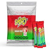 Sqwincher Zero Qwik Stik, Sugar Free, Strawberry Kiwi, .11 oz (Pack of 50) | Dye-free zero sugar electrolyte mix; fast-dissolving single-serve sticks; just add to 20oz water bottle for quick hydration