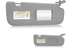 HKPARTS Right Passenger Side Sun Visor SunVisor Without Light for Hyundai Elantra 2011 2012 2013 2014 2015 852203X000TX (Gray)