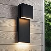 Tarentlight Modern LED Outdoor Wall Sconce 17W Integrated LED Outdoor Wall Mount,Anti Rust Textured Black Suit for Wet Locati