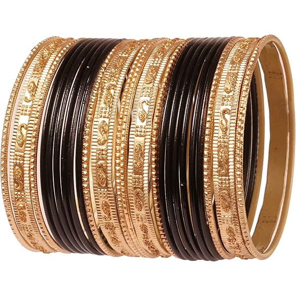 Amazon.com: ZEVAR FACTORY Velvet Metal Bangles Set for Women