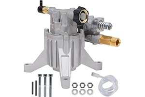 Biswing Pressure Washer Pump, 7/8" Shaft Vertical Plunger, 3400 PSI Max, 2.5 GPM, Replacement Pump for Gas Power Washer, Rear Facing Inlet/Outlet