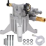 Biswing Pressure Washer Pump, 7/8" Shaft Vertical Plunger, 3400 PSI Max, 2.5 GPM, Replacement Pump for Gas Power Washer, Rear Facing Inlet/Outlet