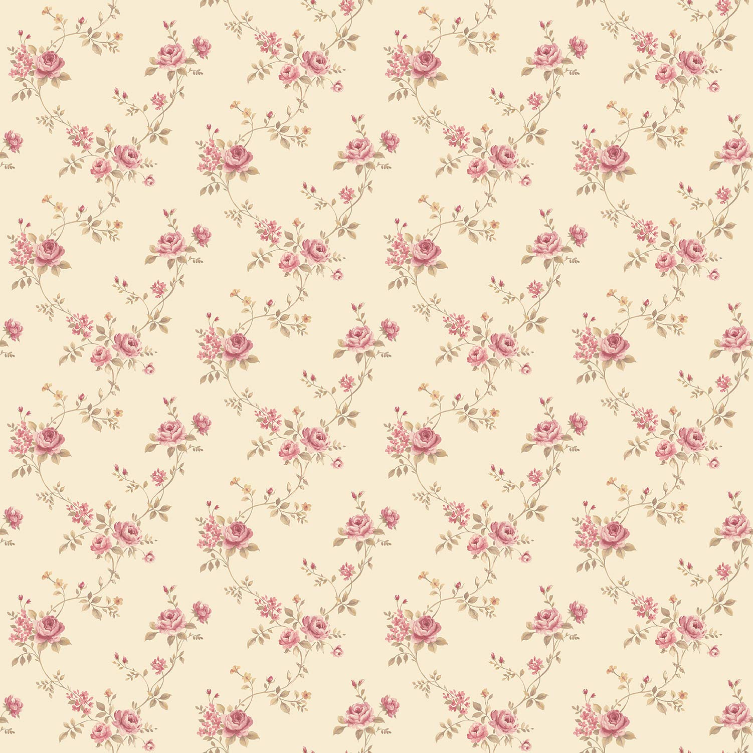 Galerie G67893 Miniatures 2 Rose Trail Design Wallpaper, Red/Beige, 10m x 53cm