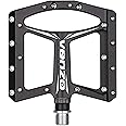 Venzo Flat Mountain BMX MTB Aluminum Bike Sealed Bearing Pedals - Large Bicycle Platform -110mm x 100mm- 12mm Thickness- Pedals 9/16" with Anti-Skid Anti-Slip Nail
