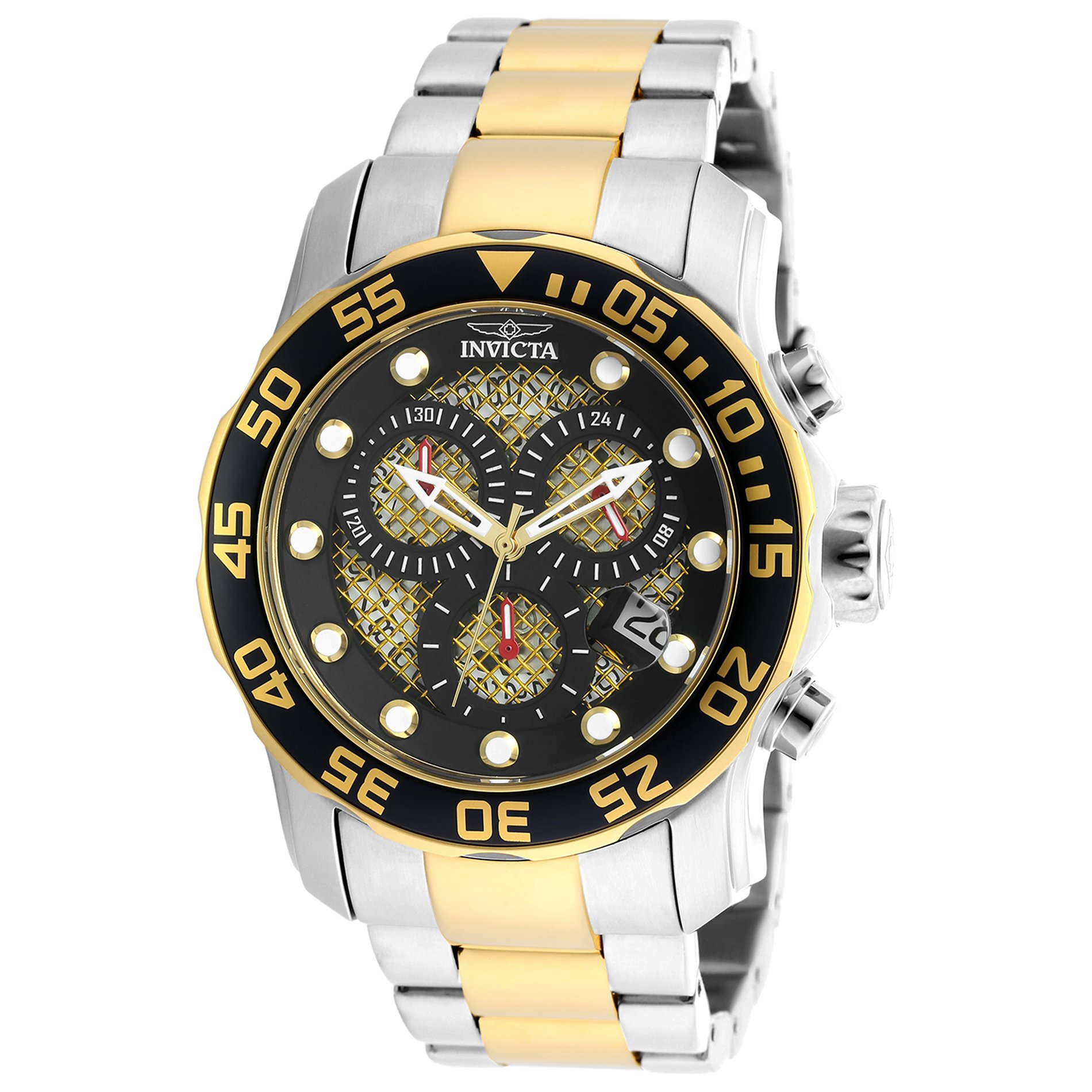 Invicta 19839SYB Pro Diver Reloj de acero inoxidable de dos tonos de cuarzo suizo para hombre
