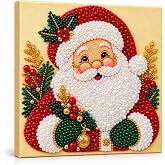 BERNN Pearl and Diamond Art Kits for Adults, Christmas Decor（Style-P） | Framed Christmas Wall Decor, 10 x 10 in, DIY Indoor Christmas Decorations, Christmas Craft Gift for Adults(Santa Claus 2)