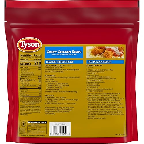 Nutrition Facts Tyson Crispy Chicken Strips In Air Fryer Breast