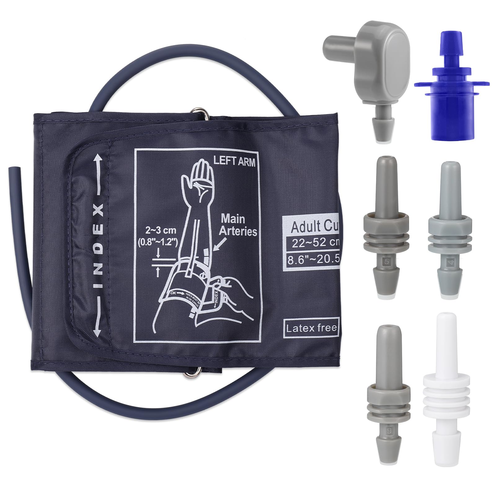 Huiguli XL Blood Pressure Cuff for Big Arms, 22-52 CM Circumference Fit, Compatible with Omron BP Monitors, Large Adult & XXL Cuff Replacement