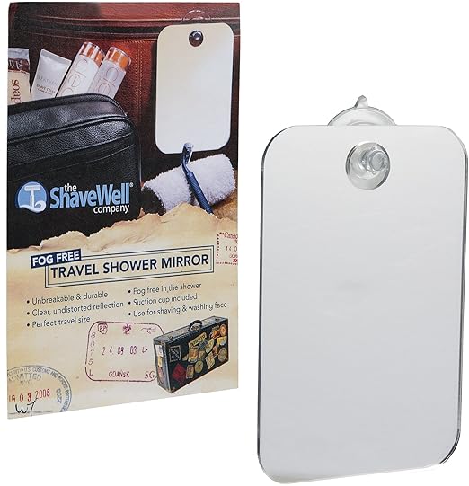 The Shave Well Company Fog Free Travel Mirror Suction Cup Included