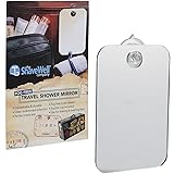 The Shave Well Company Fog-Free Travel Mirror - Fogproof Shatterproof Shower mirror - Portable Wall Hanging Shower Mirror