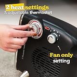 Russell Hobbs 1800W Vertical/Horizontal Retro Fan Heater RHRETHFH1001B view 6