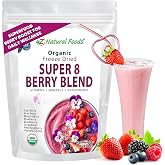 Z Natural Foods Super 8 Berry Blend - Organic Freeze-Dried Powder, 1 lb | USDA Organic, Freeze-Dried, Gluten-Free, 8-Berry Blend, With Goji Acai &amp; Maqui, For Smoothies Yogurt &amp; Drinks