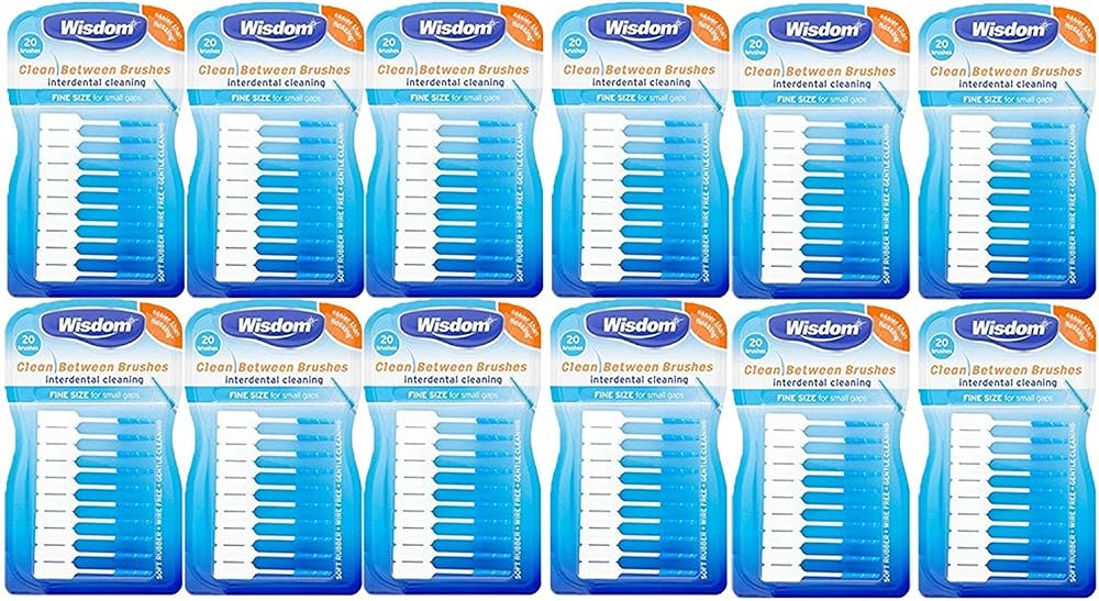 Wisdom Clean Between Interdental Brushes Fine Size 20's Pack 12