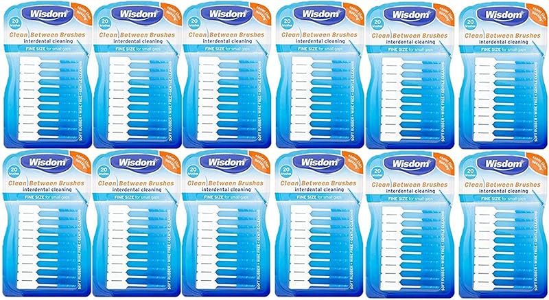 Wisdom Clean Between Interdental Brushes Fine Size 20's Pack 12