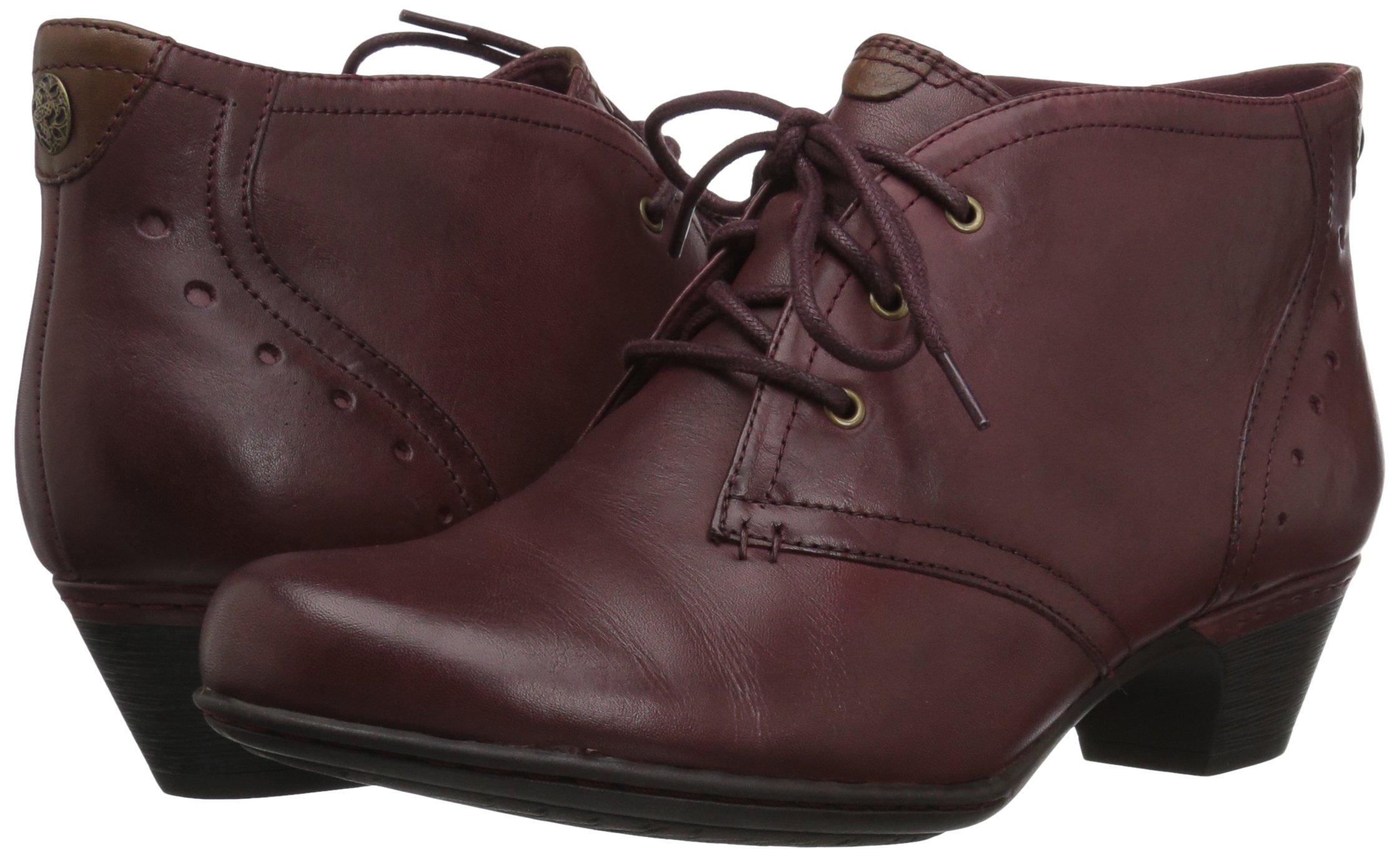 Rockport Cobb Hill Women's Cobb Hill Aria Ankle Bootie, Merlot Leather, 10 M US - Image 7