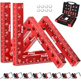 DIYLOG Corner Clamp for Woodworking, 90 Degree Corner Clamp, 4 Pack 5.5"x 5.5" Aluminum Alloy Right Angle Woodworking Tools, Positioning Squares for Picture Frame, Box, Cabinets, Drawers