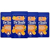 Dr Teal's Epsom Salt Magnesium Soak, Glow &amp; Radiance with Vitamin C &amp; Citrus Essential Oils, 3 lbs (Pack of 4)