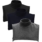Fake Turtleneck Dickey Detachable Collars Set Half Top Mock Blouse Collar for Women Men