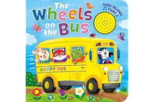Wheels on the Bus Song Book – 1-Button Musical Board Book for Toddlers & Infants | Sing-Along Sound Book with Adorable Animal Friends | Ages 1 and Up