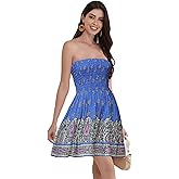 Daenery Women's Summer Spaghetti Straps Sleeveless Backless High Waist Mini Dress