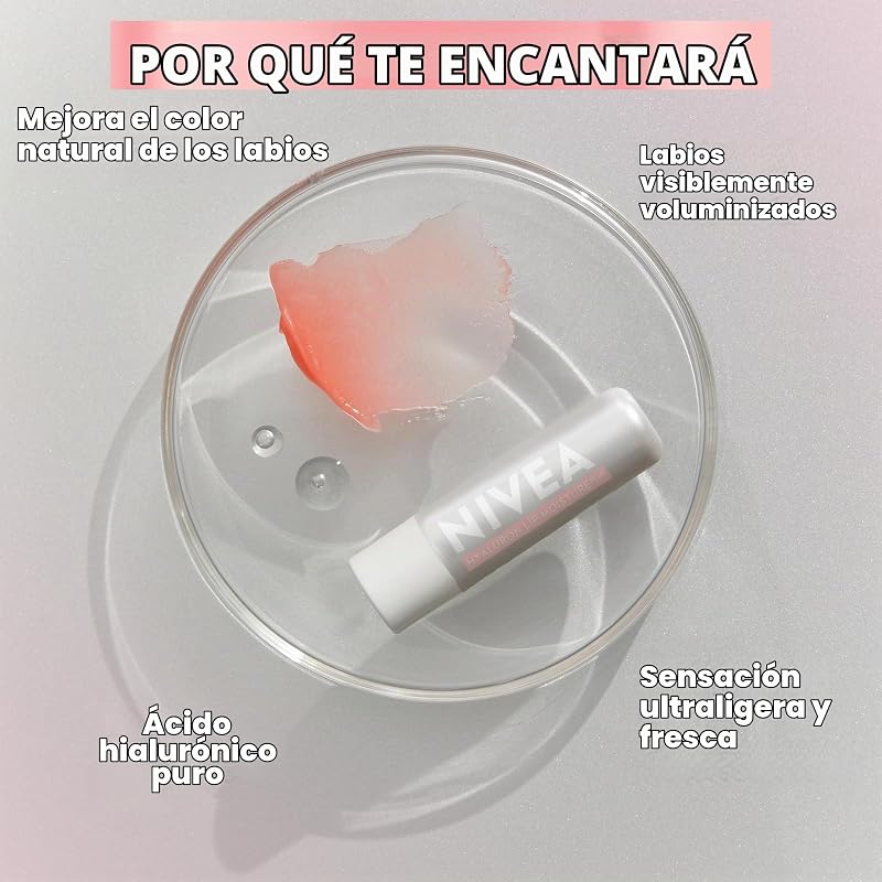 Hyaluron Lip Moisture Plus Rose Lip Balm Hidratante, 5,2g