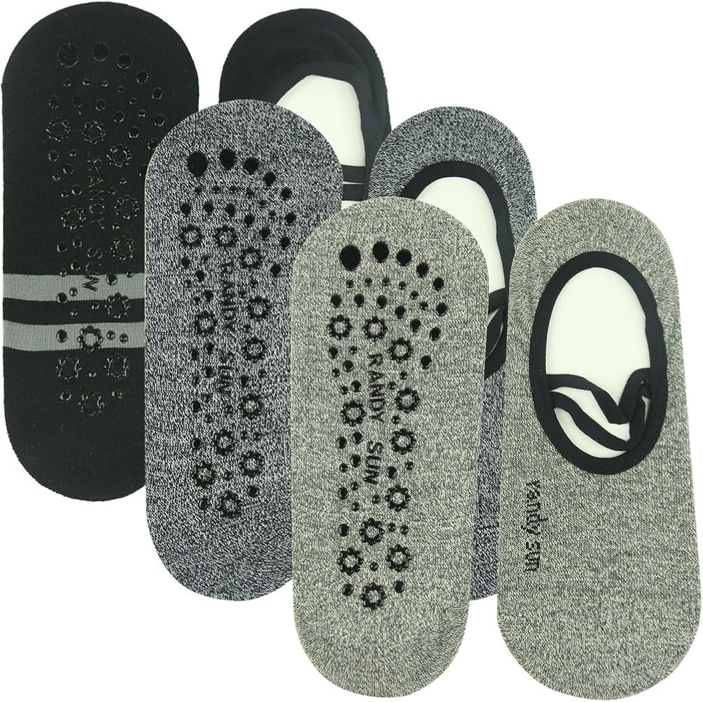 Yoga Pilates Grip Socks, RANDY SUN Women's Gift Exercise Sock for Ballet Barre Non Slip with Silicone
