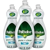 Palmolive Ultra Dishwashing Liquid Dish Soap, Pure + Clear Fragrance Free - 32.5 Fluid Ounce, Pack of 9