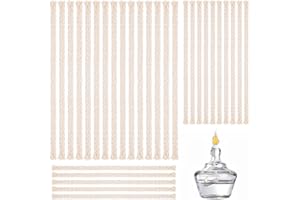 NOTOKE 30 PCS 1/4" Round Oil Lamp Wicks Cotton Braided Lamp, Floating Wicks for Oil Candles Replacement Cotton Candle Wicks for Candle Making(5.91" & 7.87" Long)