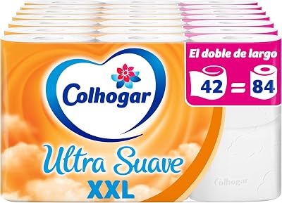 Colhogar ultra soft xxl 7x6 - papel higiênico macio - 2 folhas - pacote de 42 rolos extra longos