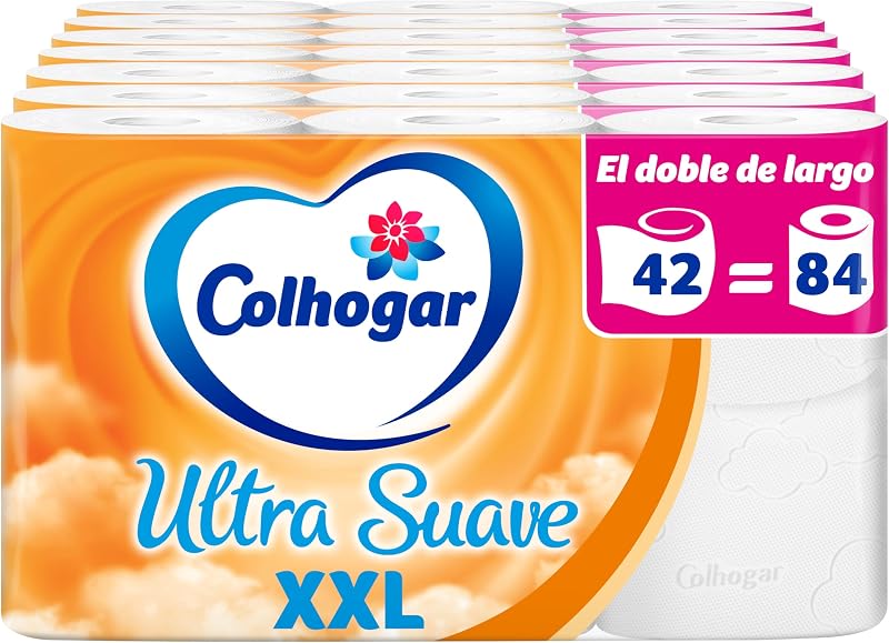 Ultra Suave XXL 7x6 - Papel Higiénico Suave - Paquete con 42 Rollos Extra Grandes - Papel de Baño de 2 Capas - 100% Libre de Perfume - Blanco