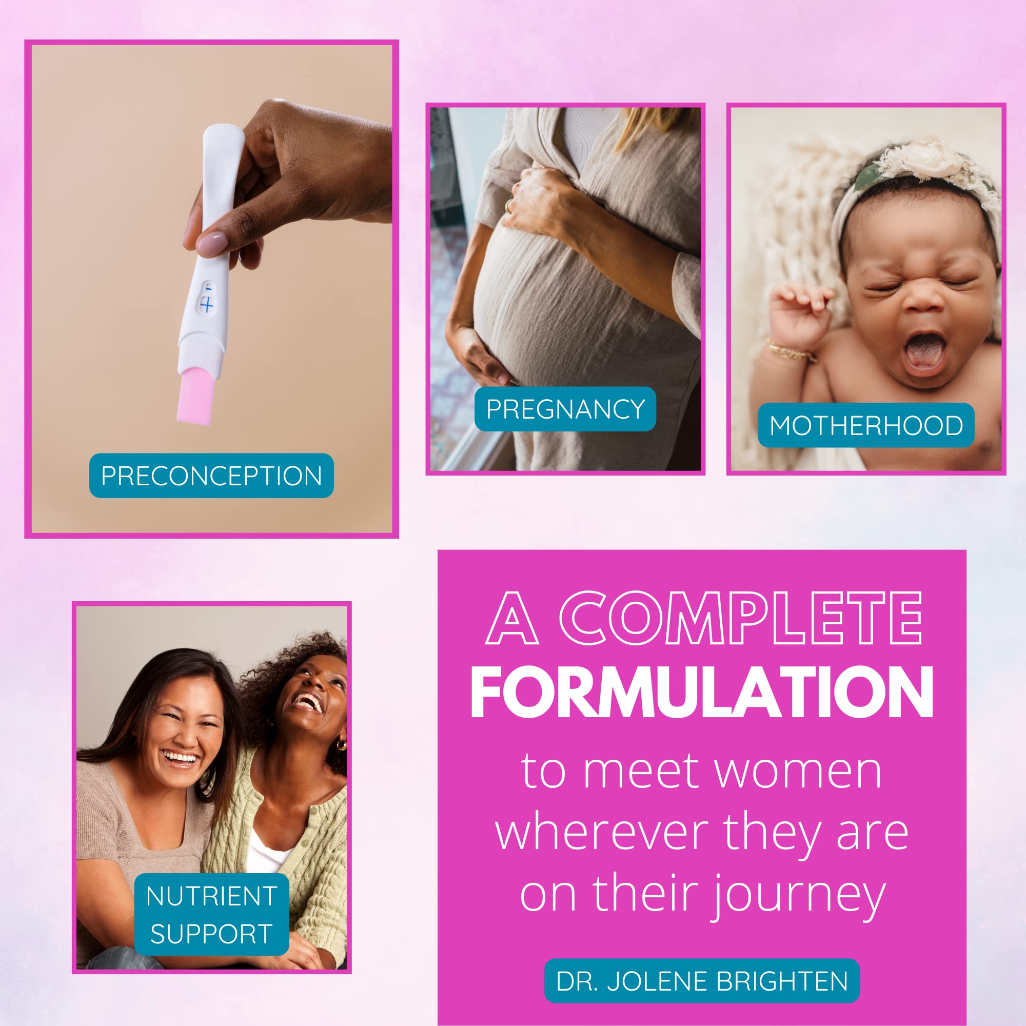 Dr. Brighten Prental Plus and Magnesium Plus Bundle for Pregnant and Nursing Mothers - Non-GMO, Vegan Made Without Gluten and Soy