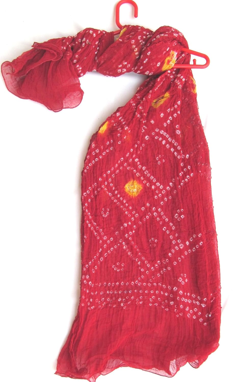 cubic earth global women's cotton dupatta (red_large)