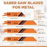 KapStrom Reciprocating Saw Blade Set 32 Pcs Heavy-Duty HCS Bi-Metal Wood Metal view 3