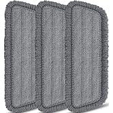 Microfiber Reusable Mop Pads Compatible with Swiffer PowerMop, 3 Count Microfiber PowerMop Refill Washable Mop Pad Replacement for 14''-16'' Floor Spray Mops,Grey
