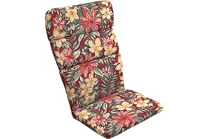 ARDEN SELECTIONS Arden Outdoor Adirondack or Rocking Chair Cushion, 20 x 17, Rain-Proof, Fade Resistant 17 x 20, Ruby Clarissa