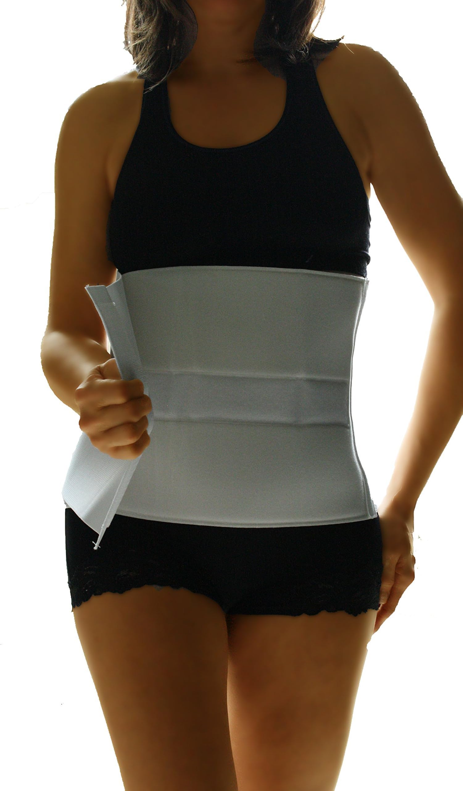 Abdominal Binder - Stomach Support Wrap - Surgical Binder - Hernia Support Abdominal Binder - Post Surgery Stomach Wrap L0625 (8" High ; 38"-50" Around Waist)