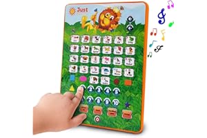 Just Smarty Alphabet Tablet to Learn Letters, ABC, Numbers, Shapes, Colors, Music & Words, Interactive Toddler Learning & Education Toys for Kids - Gifts for Age 3 4 5 Year Old Boys and Girls
