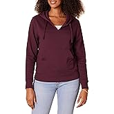 Amazon Essentials Women's Classic-Fit Long-Sleeve Open V-Neck Hooded Sweatshirt - Discontinued Colors