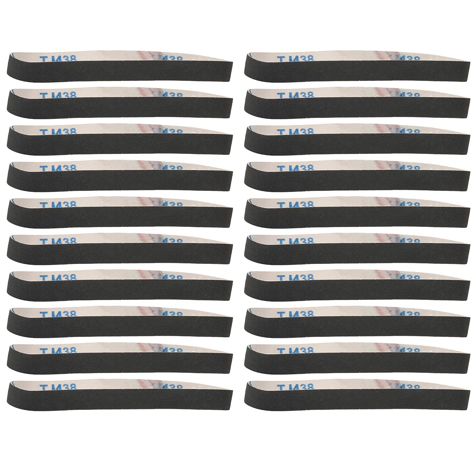 20Pcs Sanding Belt 520 x 20mm Abvasive Bands Abrasive Sandpaper Rolls Mental Grinding Polishing Burring Tool for Belt Sander(80#)