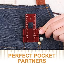 Violetfox Woodworking Ruler, 3Pcs Precision Pocket