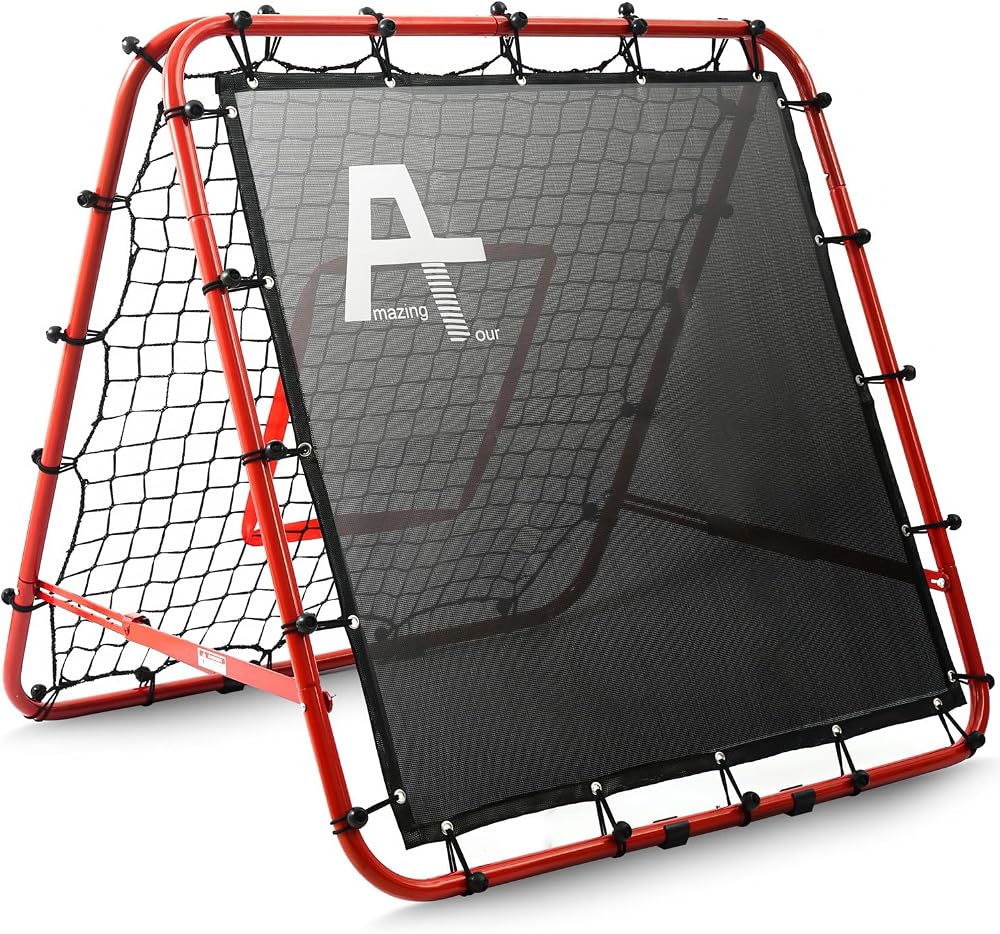 Amazing Tour Adjustable Football Rebounder Net - Double-Sided Portable Training