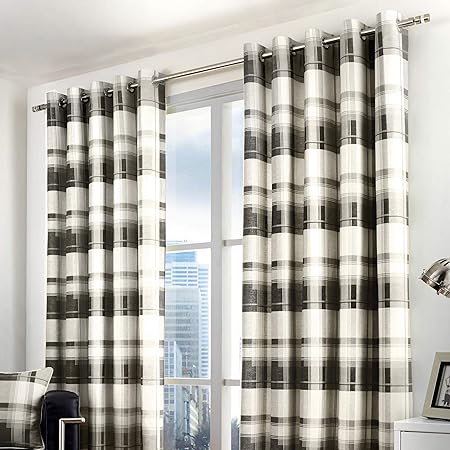 Fusion Balmoral Check 100 Cotton Ready Made Lined Eyelet