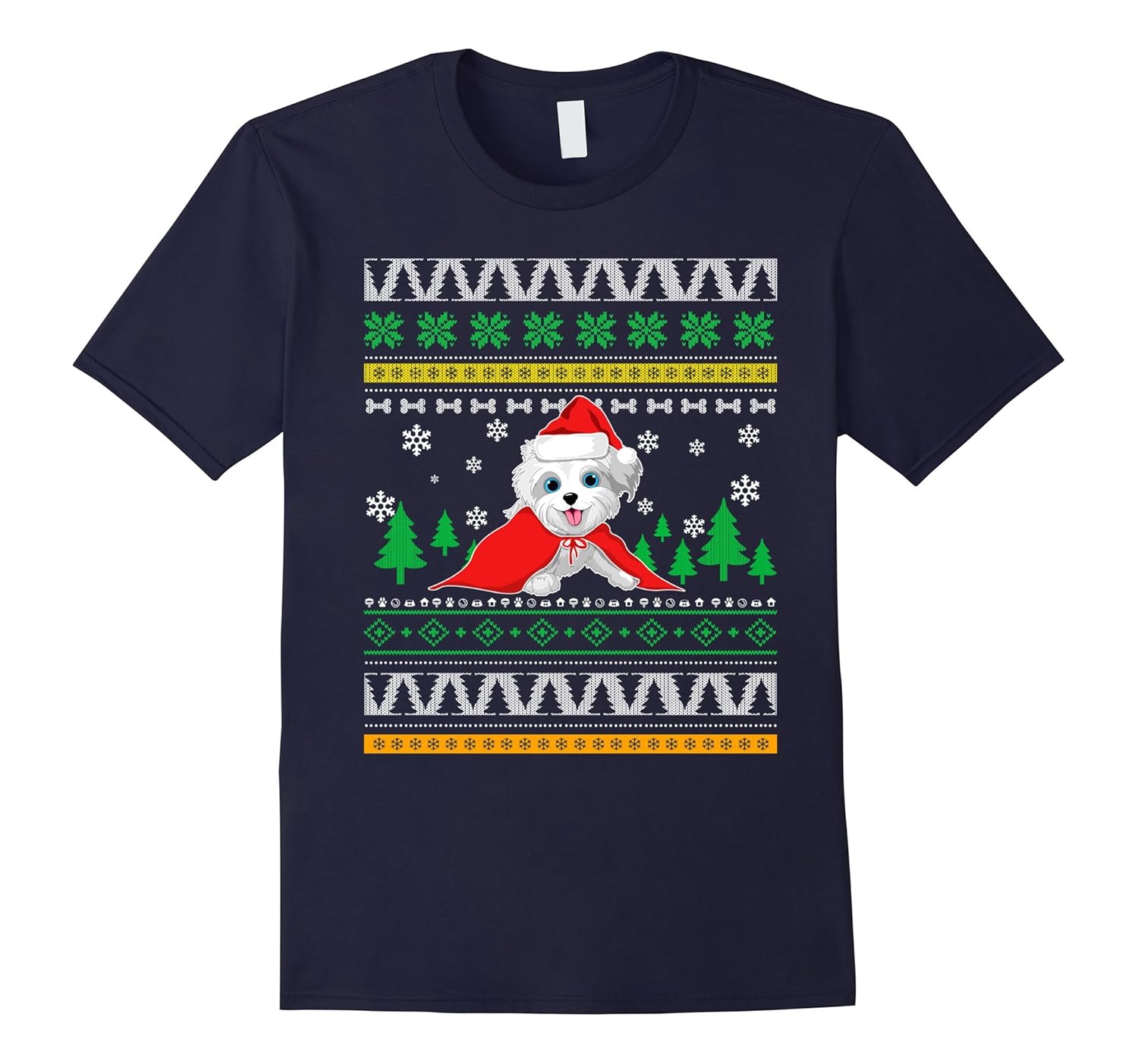 Cute Havanese Ugly Christmas Sweater T-Shirt Pet Dog Lover-AZP