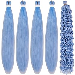 Blue Braiding Hair Pre stretched Ez Braid Knotless