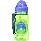Skip Hop Toddler Sippy Cup with Straw, Zoo Steel Straw Bottle, Dino