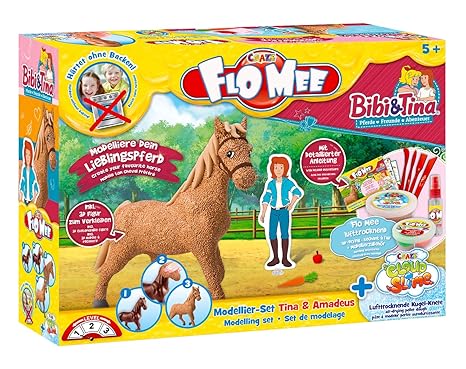 CRAZE FLO MEE + CLOUD SLIME Modellier-Masse Kugelknete buntfarben neon metallic Knete