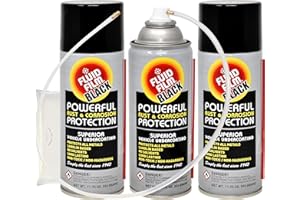 Fluid Film 12 Oz Undercoating Protection Aerosol Spray Can Black 3 Pack, Rust Inhibitor and Prevention, Anti Corrosion Multi 