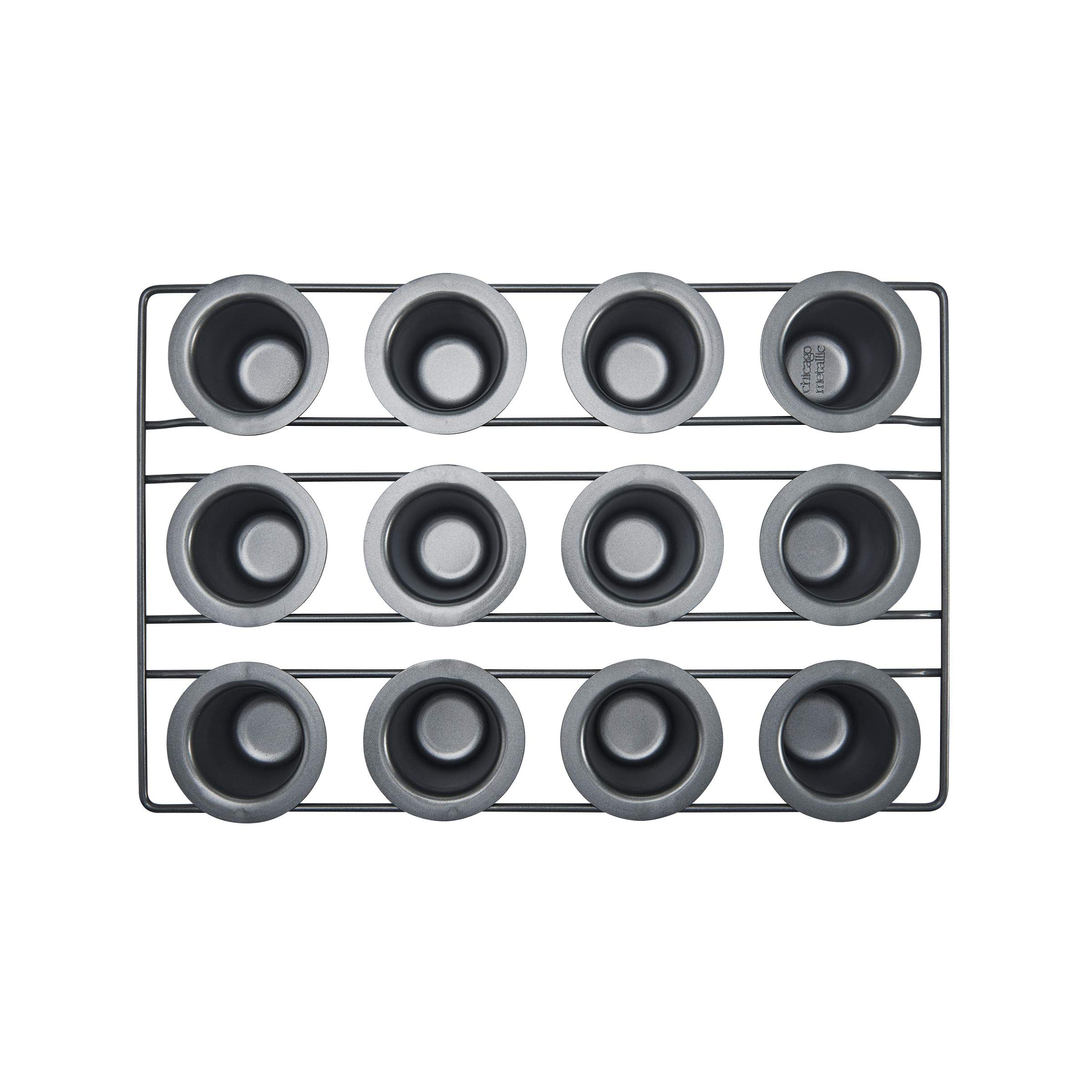 Chicago Metallic 26121 Professional 12Cup NonStick MiniPopover Pan, 16Inchby10.75Inch