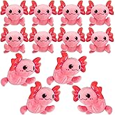 LSGYPAQ 12PCS Axoloxt Keychain Plush Toys Cute Axoloxts Stuffed Animal, Soft Pink Mini Axoloxt Plush Bulk for Birthday Party Favors Graduation Gifts Bag Classroom Exchange