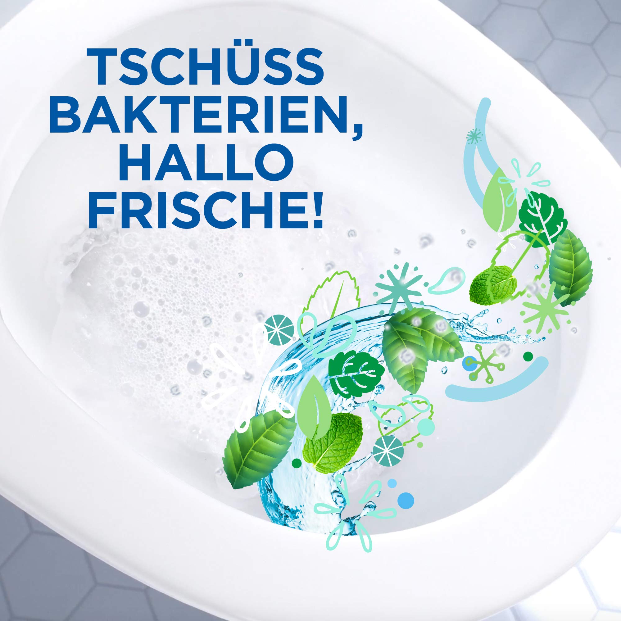 WC ENTE Total Aktiv Gel, Flüssiger WC Reiniger antibakteriell, Toilettenreiniger, Mint Melody, 1er Pack (1 x 750 ml) 5